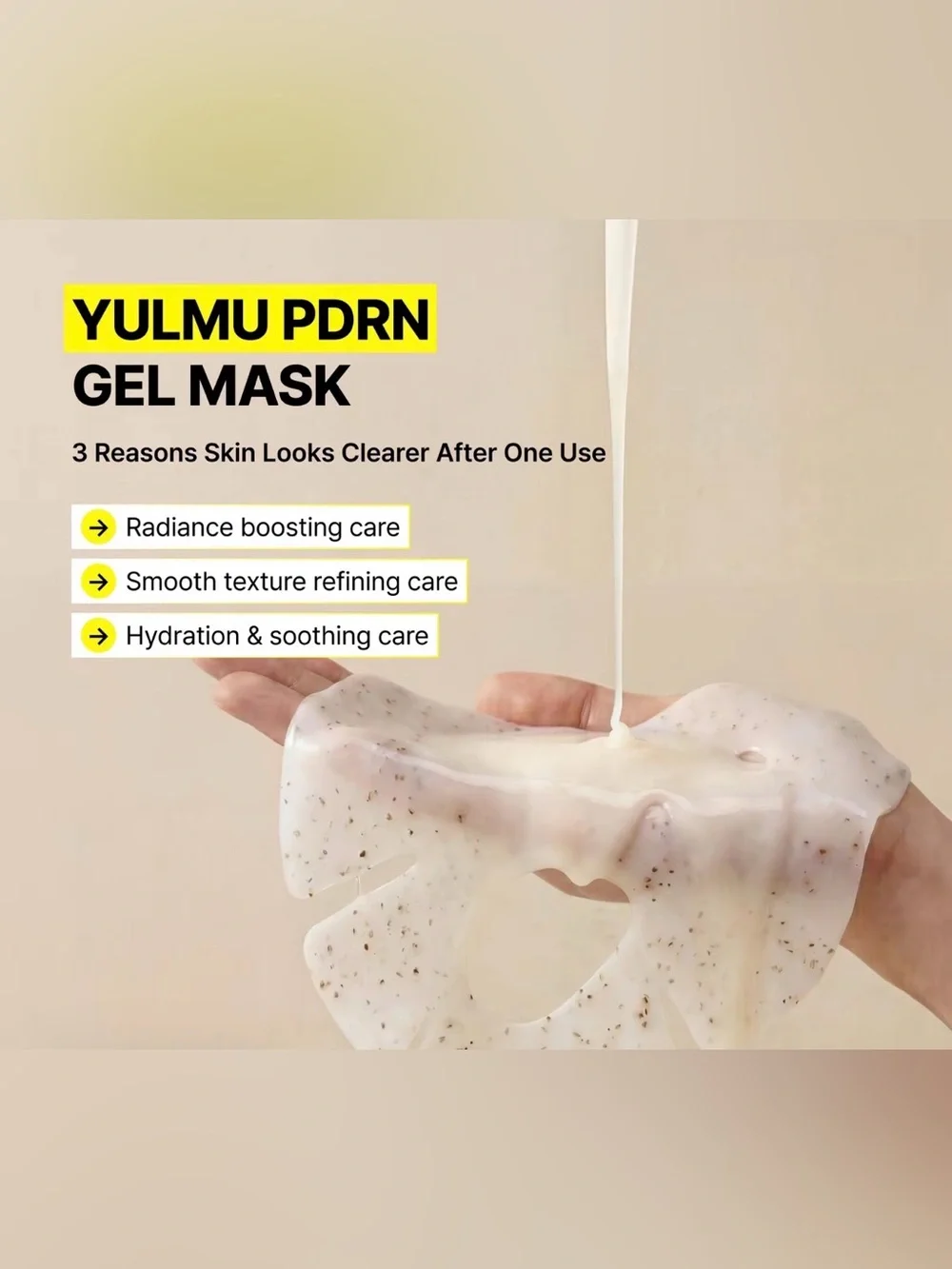 Yulmu PDRN Glowy Skin Gel Mask – Cream Hydrating Sheet Mask